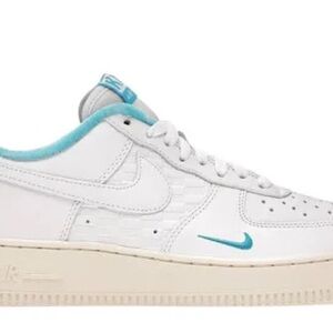 KITH X Nike Air Force 1 “ Hawaii “ White and Blue Sneakers Size 6.5 US NIB NWT